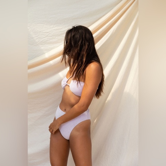 Stone Fox Swim Sola Bikini Bottom in Orchid Petal Terry - Picture 9 of 16